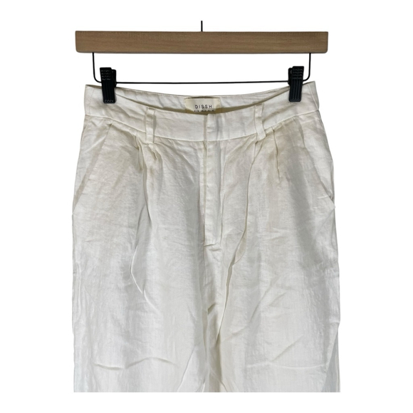 Dissh Womens Wide Leg Pants White Size 4 Casual Boho Pedal Pushers Night Out - Picture 3 of 10